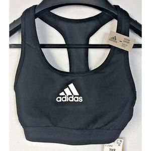 Adidas Don't Rest Alphaskin Padded Sports Bra FJ7262 Black Women's Size 2XS New